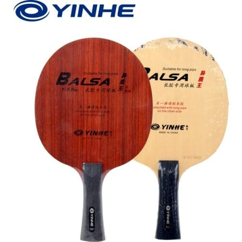 YINHE T9 Variant King Balsa Carbon With Long Rubber table tenis blade/ ping pong blade Sending half cover
