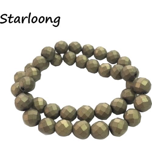 Top quality 2/3/4/6/8/10mm Natural stone grey matt round faceted loose hematite beads for DIY jewelry necklace bracelet making