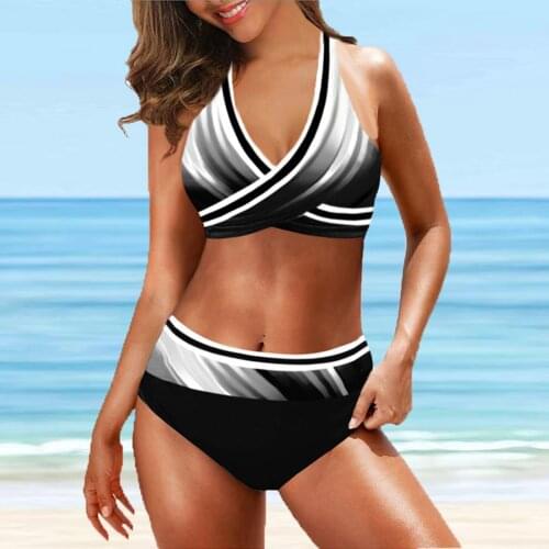 Summer Swimwear Sexy Fashion Bikinis Print Bathing Suit Push-up Beach Swimsuit Bikini Swimwear Plus Size Push-up Brazilian Bikin