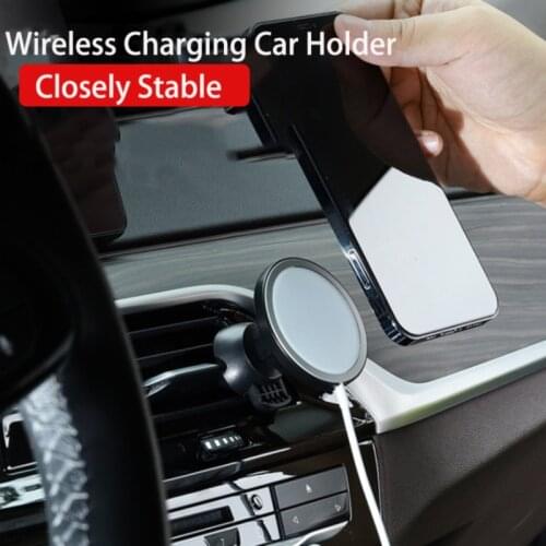 ABS Magnetic Wireless Charging Universal Magsafe Holder in Car Tesla Model 3 Car Air Vent Mount 360 Degree magsafe Phone Stand