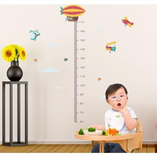 Cute Cartoon Height Measure Wall Sticker for Kids Rooms Child Growth Ruler Stickers Gauge Growth Chart School Decals Bedroom