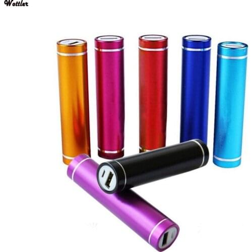 Mini 18650 Battery Bank Power BackAluminum Cylindrical Cellphone 18650 Battery Backup Charger USB DIY Battery Charger 3000mah