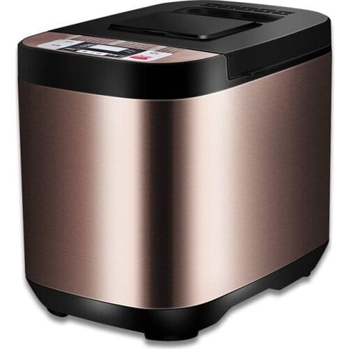 Brown color steel body automatic sprinkle fruit material home automatic multi functional bread maker