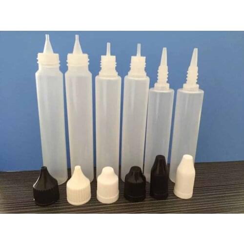 30ml Refillable Bottle long Pen style empty e liquid oil dropper bottle Plastic bottle Child Proof Caps 2000pcs/lot