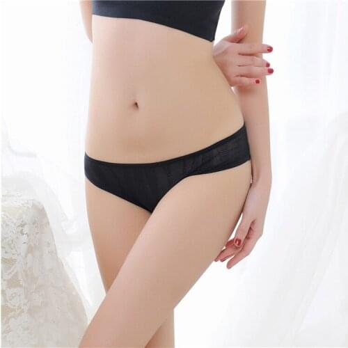 Jian Peng fashion sexy panties women hollow out underwear women thong ropa interior femenina lace panties transparent panties