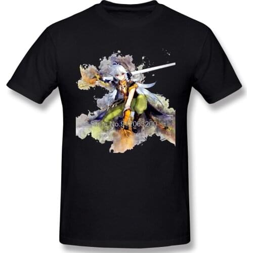 Men Genshin Black T-Shirt Impact - Razor Cotton Tees Harajuku TShirt Streetwear T Shirt