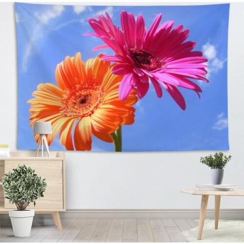 Gerberas Closeup Tapestry Wall Hanging Decor Wall Cloth Tapestries Home Decoration Accessories Psychedelic Carpet Decorative