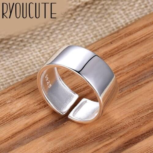 New Charming Open Smooth Round Ring for Women Vintage Boho Party Rings Gothic Punk Jewelry Gifts for Girls 2021