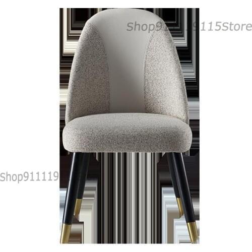 Postmodern Light Luxury Solid Wood Dining Chair Nordic Back Hotel Model Room Chair Hotel Restaurant Family Dining Chair