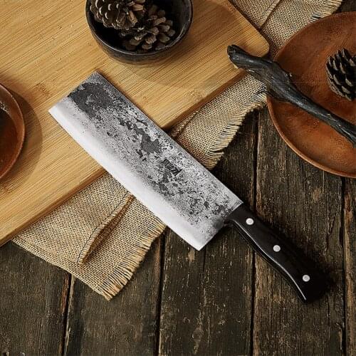 Hand Forged Duck Knife High Carbon Steel Roast Duck Knife Butcher Chef Knife Sharp Slicing Knife Kitchen Kitchen Tang Knife