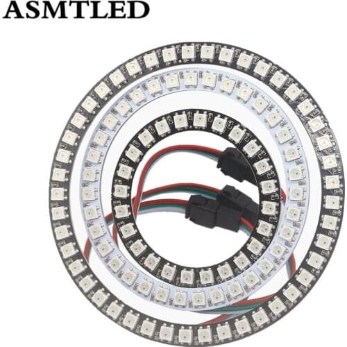 DC 5V WS2812B Pixel Ring 8 16 24 35 45 LEDs 5050 RGB WS2812 SK6812 Addressable Ring Round Pixel LED Module Lamp Strip Light