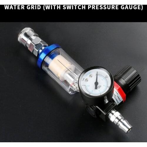 Air Compressor Filter Water Oil Separatorfor with Pressure Gauge Switch Pneumatic Spray Paint Gun Air Tools Air Pump