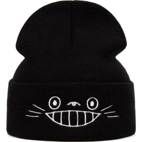 Totoro Beanie Knitted Winter Hat Solid Hip-hop Skullies Knitted Hat Cap Costume Accessory Gifts Warm Winter