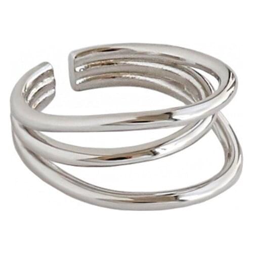 ZEMIOR 925 Sterling Silver Ring For Women Fine Jewelry High Quality Multi-Layer Annulus Hip Hop Lady Rings Hot Star Products