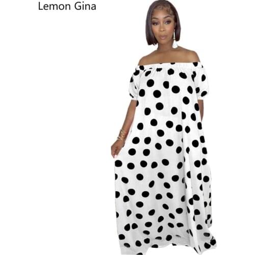 Lemon Gina One-shoulder Ladies High Street Beach Loose Dress with Pocket