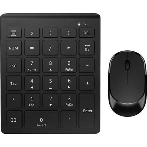 2.4G Wireless Mini Digital Keyboard USB Number Numeric Keypad Pad Mouse for Laptop PC Notebook Desktop