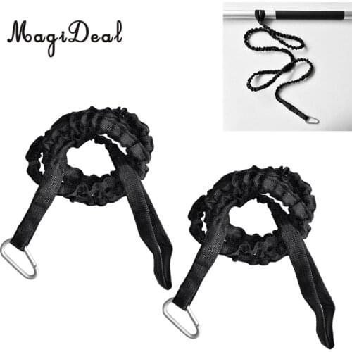 2 Pcs Kayak Canoe Paddle Leash Fishing Rod Leash Safety Cord Carabiner Camping Hiking Bungee Inflatable Boat Acces