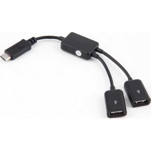2in1 USB 3.1 Type-C To USB 2.0 Power Charging OTG Hub Cable Adapter QJY99