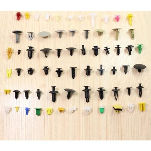 200pcs Color Random Plastic Rivets Car Fender Bumper Interior Panel Push Pin Clips Fastener
