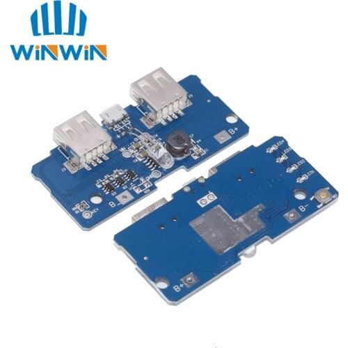5V 2A Power Bank Charger Module Charging Circuit Board Step Up Boost Power Supply Module 2A Dual USB Output 1A Input