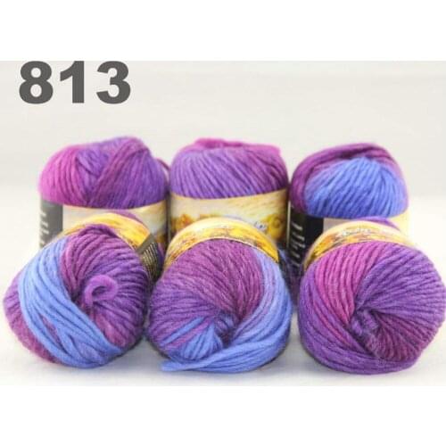 6x50gr Skeins NEW Chunky Hand Coarse Knitting Scores wool yarn 813