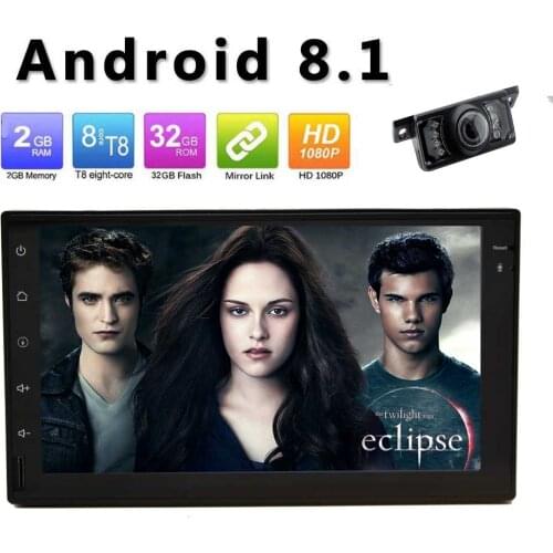7 inch Android 8.1 Double 2 Din Car Stereo MP5 Player Universal Auto Radio Gps Navigation Bluetooth Wifi RAM 2G+ROM 32G Camera