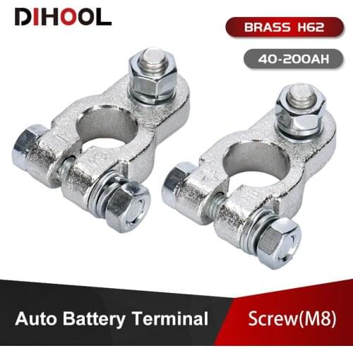 Auto Battery Terminals Universal Positive and Negative Connector with M8,Thickened Tinned Copper Terminal for Car,Boat,RV