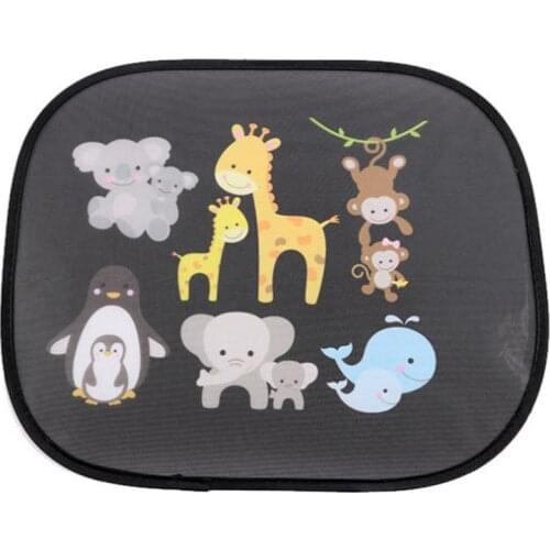 Car SunShades Shield Cover Summer Cartoon Car Sunscreen Curtain For Rear and Side Window Baby Kids UV Protection Curtain 2021