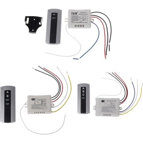 Wireless 2 Channel ON/OFF Lamp Remote Control Switch Receiver Transmitter