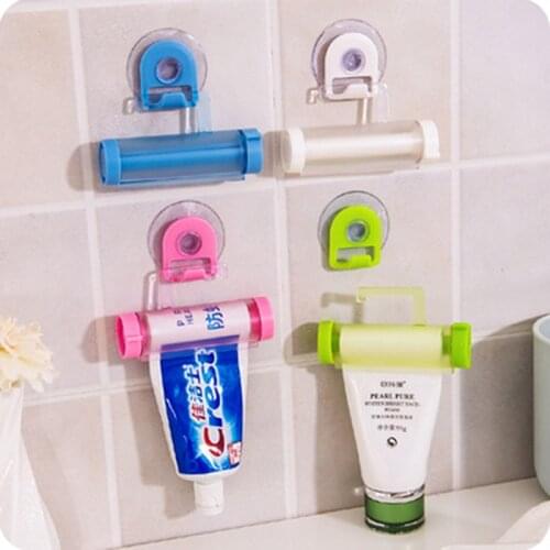 Creative Suction Cup Can Be Hanging Type Roll Squeezing Toothpaste Dispenser Multifunctional Facial Cleanser Toothpaste Manual