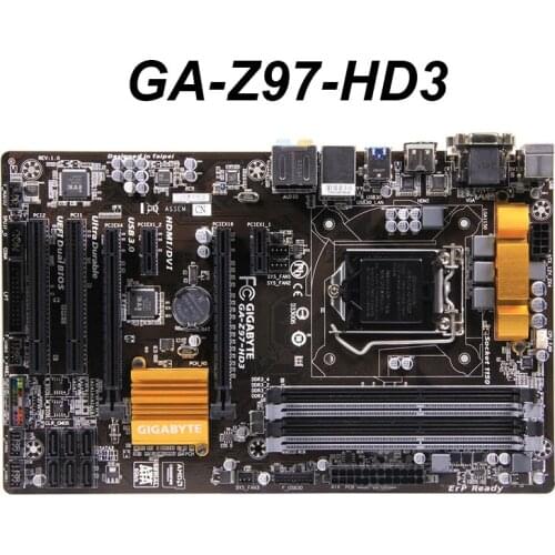 For Gigabyte GA-Z97-HD3 Used Desktop Motherboard Z97-HD3 Z97 LGA 1150 i3 i5 i7 DDR3 32G SATA3 ATX Desktop Motherboard