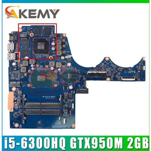 For HP 15-AX 15-BC Series Laptop Motherboard With SR2FP i5-6300HQ CPU GTX950M 2GB GPU 856674-601 856674-001 DAG35AMB8E0