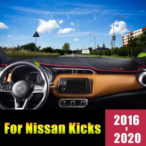 For Nissan Kicks 2017 2018 2019 LHD Car Dashboard Cover Mats Avoid Light Pads Sun Shade Carpet Anti-UV Protector Accessories