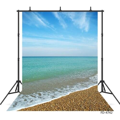 Sea Sand Beach Photo Background Vinyl Cloth Backdrop Photocall Photography Props for Children Baby Portrait Scenery Photoshoot