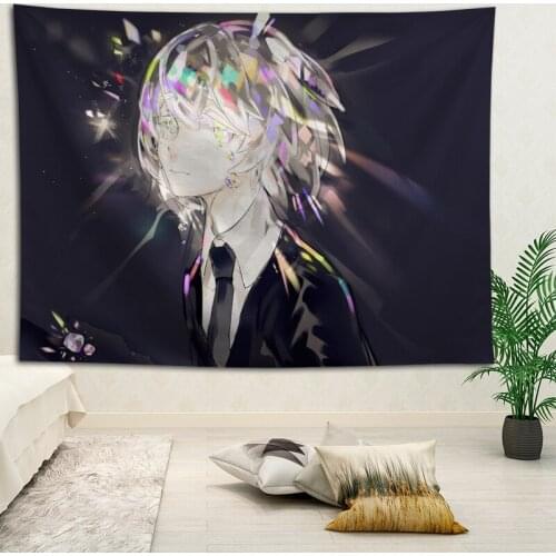 Hot Sale Custom Houseki no Kuni Large Wall Tapestry Wall Hanging Bohemian Wall Tapestries Mandala Wall Art Decor