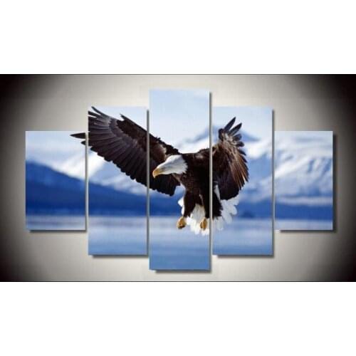 HD Print 5 Pcs canvas art eagle painting modern home decor wall art picture living room decor print Paintings unframed