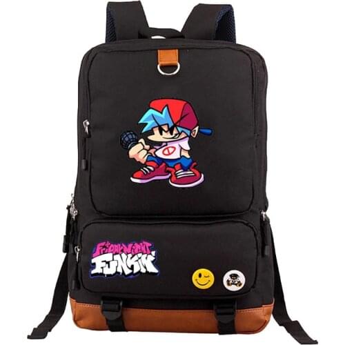 Anime Friday Night Funkin Backpack Canvas School book Bags shoulder bag men women Laptop traveling rucksack