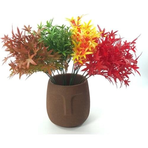 Simulation Maple Leaf Bunch Plastic Fake Plant Home Decoration Wedding Office Desktop DIY Decorative Plant Wall Materials