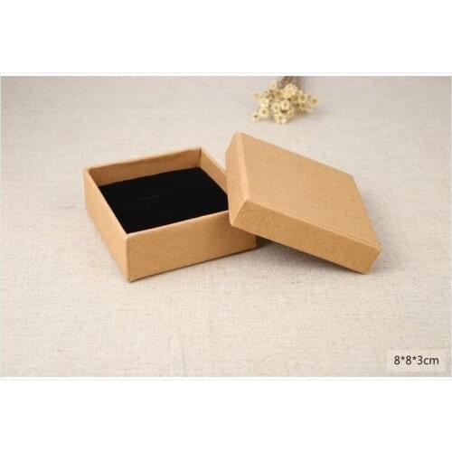 9*9*3CM Printed logo Kraft Brown Jewerly kraft paper box Brown kraft handmade gift boxes,custom box logo kraft paper box