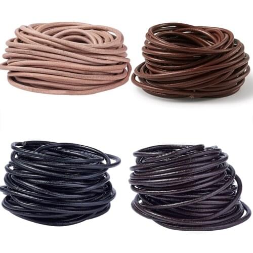 10meter 3mm 4mm Round Leather Cord String Rope Cowhide Leather for Jewlery Making DIY Necklace Bracelet Making Material