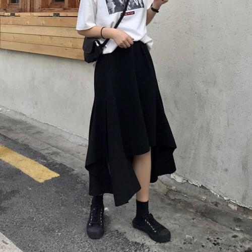 Summer Women Long Maxi Pleated Skirt Midi Skirt High Waist Casual Party Skirt Black Faldas Mujer Moda