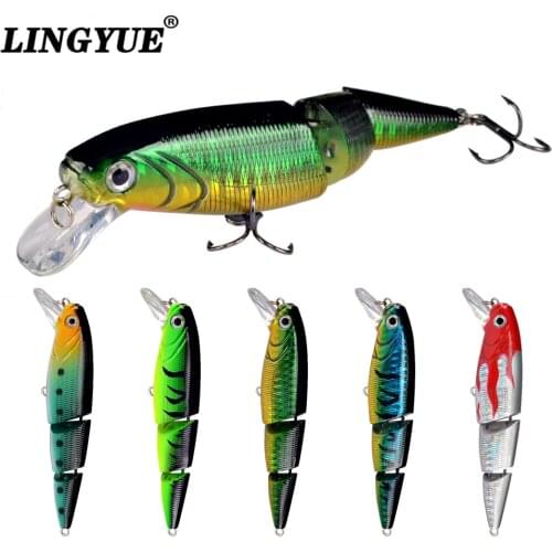 Hot Sale 1pcs Fishing Lures Lifelike 3 Segment Simulation Swimbait Fishing Tackle 11cm/15g Plastic Hard Baits Crankbait Hooks