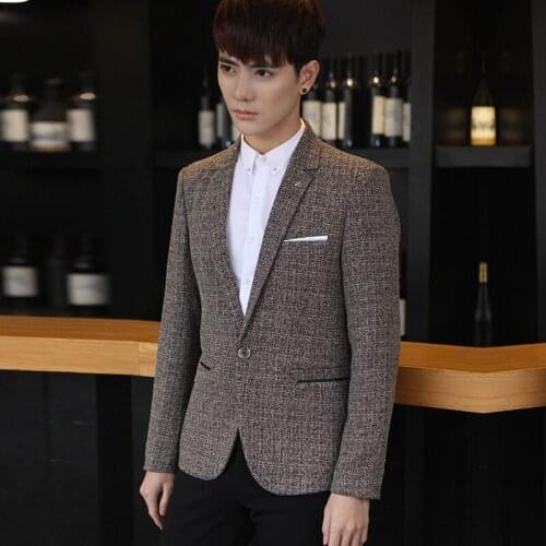Small suit male autumn Korean version handsome business slim dress dress leisure joker spring and autumn style suit coat