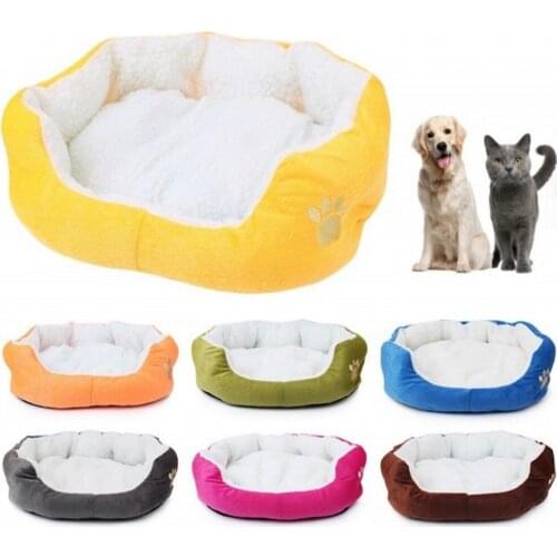 New Pet Bed Warm Kennel Dog House Soft Dog Lounger Nest Cat Puppy Baskets Large Size 60*50CM Lamb Cashmere Winter Pet Cozy Mat