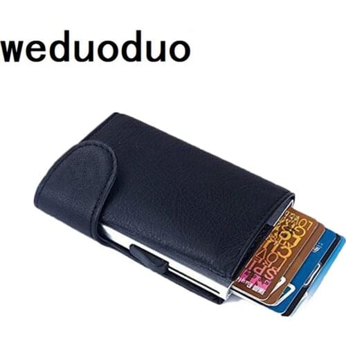 2019 New Style RFID Card Holder Single Box Minimalist Wallet HASP Aluminium Card Package Men Business ID Card Cases Card Bag