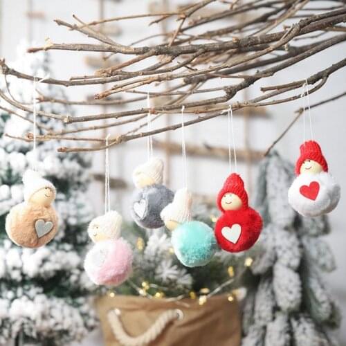 2021 New Christmas Plush Doll Pendant Cute Mini Snowman Christmas Tree Pendant Hanging Ornaments Decorative Plush Xmas Gifts