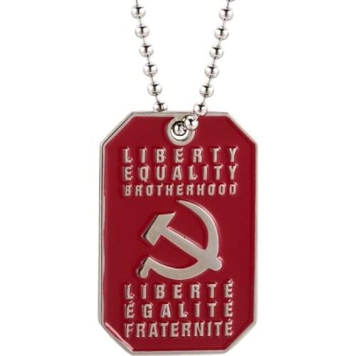 Liberty Equality Brotherhood Necklace Soviet USSR Pendant