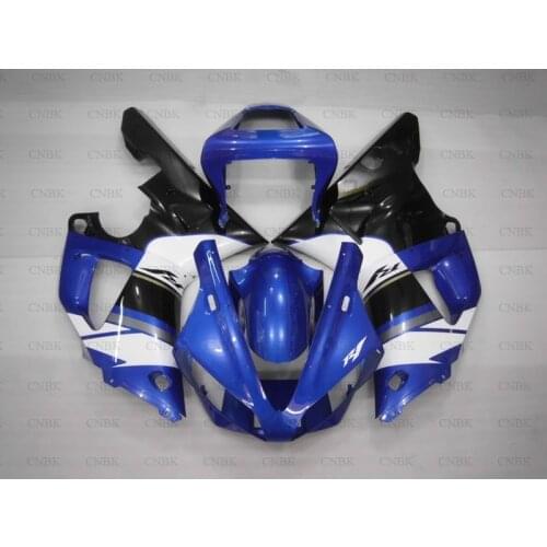 Plastic Fairings for YZFR1 2001 YZF R1 Abs Fairing 2000 YZFR1 Fairing 2000 - 2001 Blue Black White
