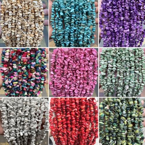 Colorful Turquoises Coral Cats Eye Chips Nugget Gravel Beads For Jewelry Making Strand 34 Inch DIY Accessorries Bracelet Beads
