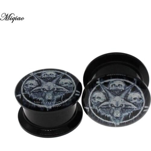 Miqiao 2pcs New Acrylic Ear Expander Pulley Ear Expander Screw Plug Perforation 6mm-25mm Body Piercing Jewelry